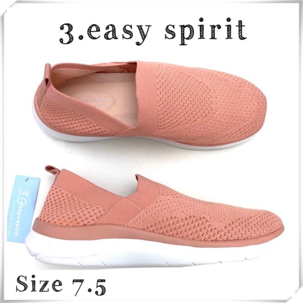 EASY spirit Sesavanah2 feel good layer slip on Walking Shoes Sneakers Peach Pink